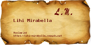 Lihi Mirabella névjegykártya